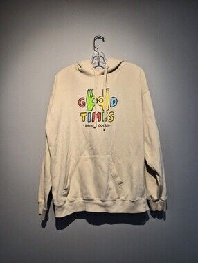Barney Cools Good Times Tan Hooded Sweater | Size Large